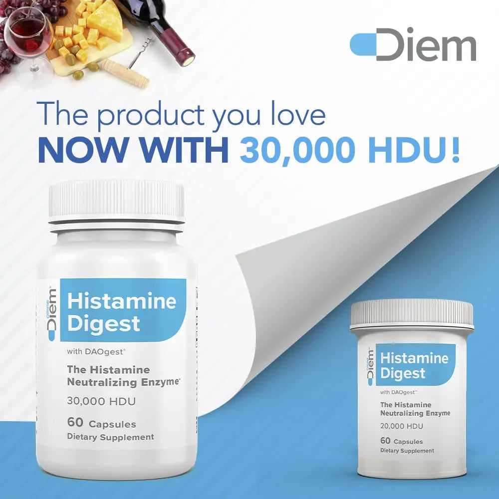 Omne Diem Histamine Digest DAO 30,000 HDU - 60 Caps - Histamine Neutralizing Omne Diem Au supplements