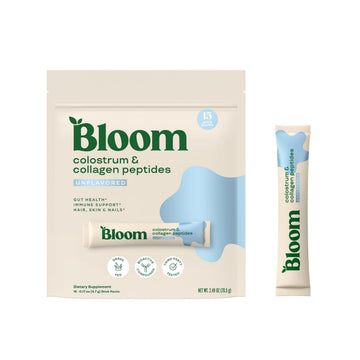 Bloom Nutrition Bovine Colostrum Powder Packet, Gut Health, Immune Support, Hair Growth & Beauty Supplement, Gluten Free, Sugar Free | Unflavored, 15 Servings Bloom Nutrition Au supplements