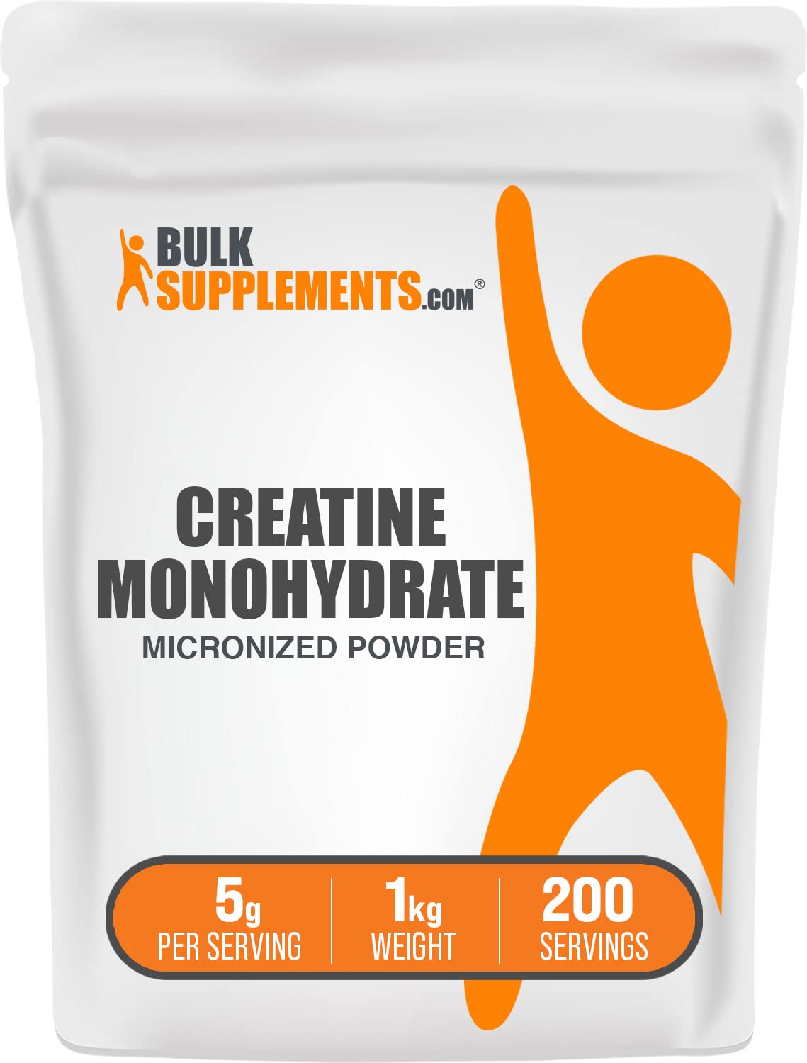 BulkSupplements.com Creatine Monohydrate Powder - Micronized Creatine Powder, Unflavored - Pure & Gluten Free, 5g (5000mg) per Servings, 1kg (2.2 lbs) (Pack of 1) BulkSupplements Au supplements