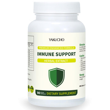 Herbal Immune Support Supplement, Vegan Capsules with Japanese Knotweed, Cat’s Claw, Skullcap & Sanguinolenta, Supports Immune Health & Overall Wellness, Gluten-Free Yakucho Au supplements