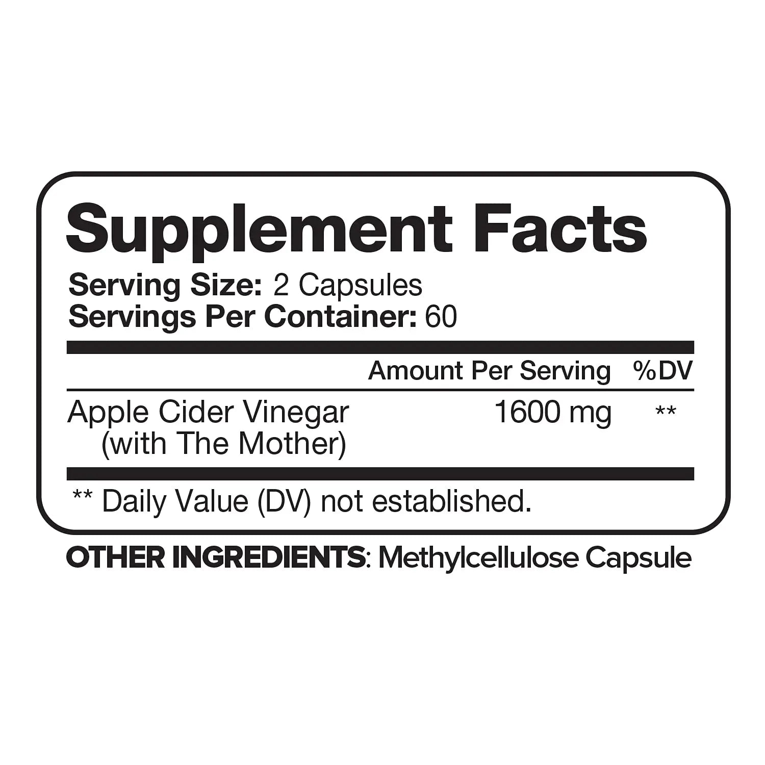 Nutrivein Apple Cider Vinegar Capsules with Mother - 1600mg - 120 Vegan Nutrivein Au supplements