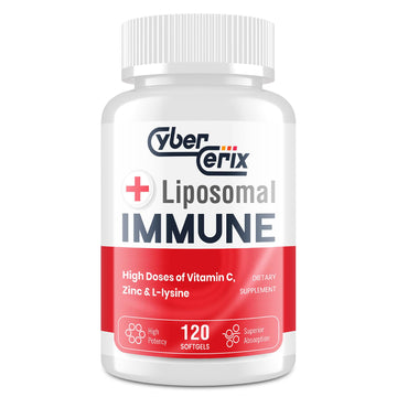 CyberCerix Advanced Liposomal Immune Supplement, Complex with L-Lysine 1,500mg, Vitamins, Minerals & Herbal Extracts, Comprehensive Daily Wellness Blend for Men & Women - 120 Capsules CyberCerix Au supplements