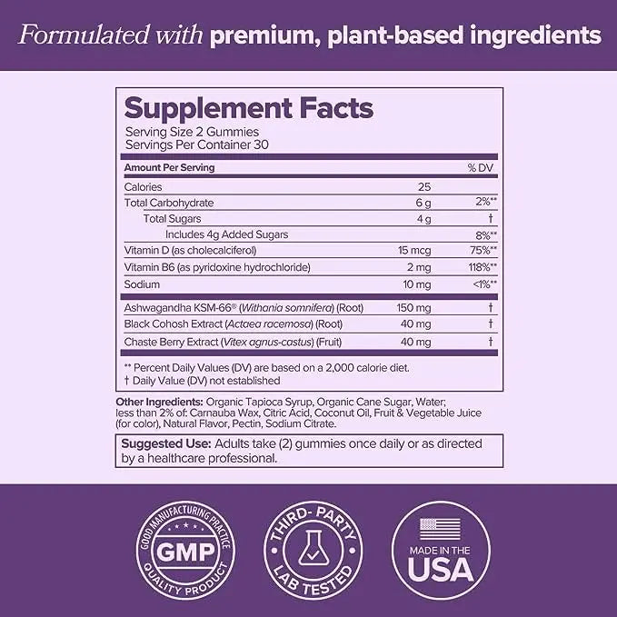MENO Gummies for Menopause, 30 Servings (Pack of 2) - Hormone-Free Menopause O Positiv Au supplements