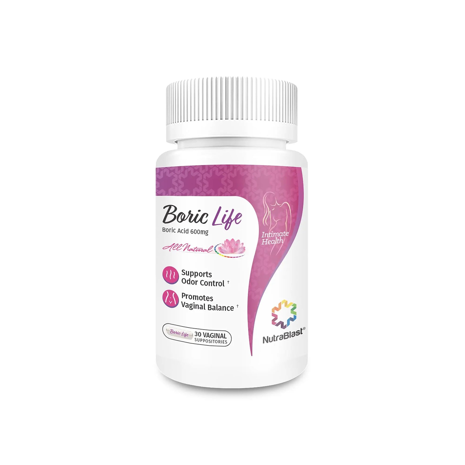 NutraBlast Boric Acid Suppositories - 100% Pure Made in USA - Boric Life Intimate Health Support (30 Count) NutraBlast Au supplements
