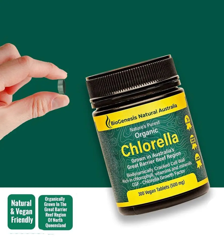 BioGenesis Chlorella Tablets, 600 Tablet Count (500mg) Biogenesis Au supplements