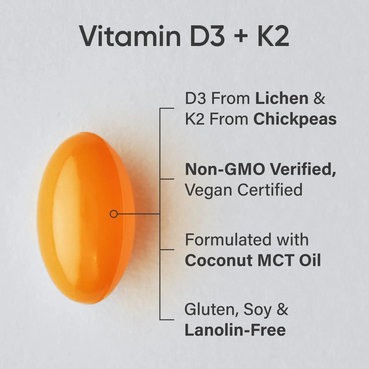 Sports Research Vegan Vitamin D3 + K2 Supplement with Organic Coconut Oil - 5000iu Sports Research Au supplements