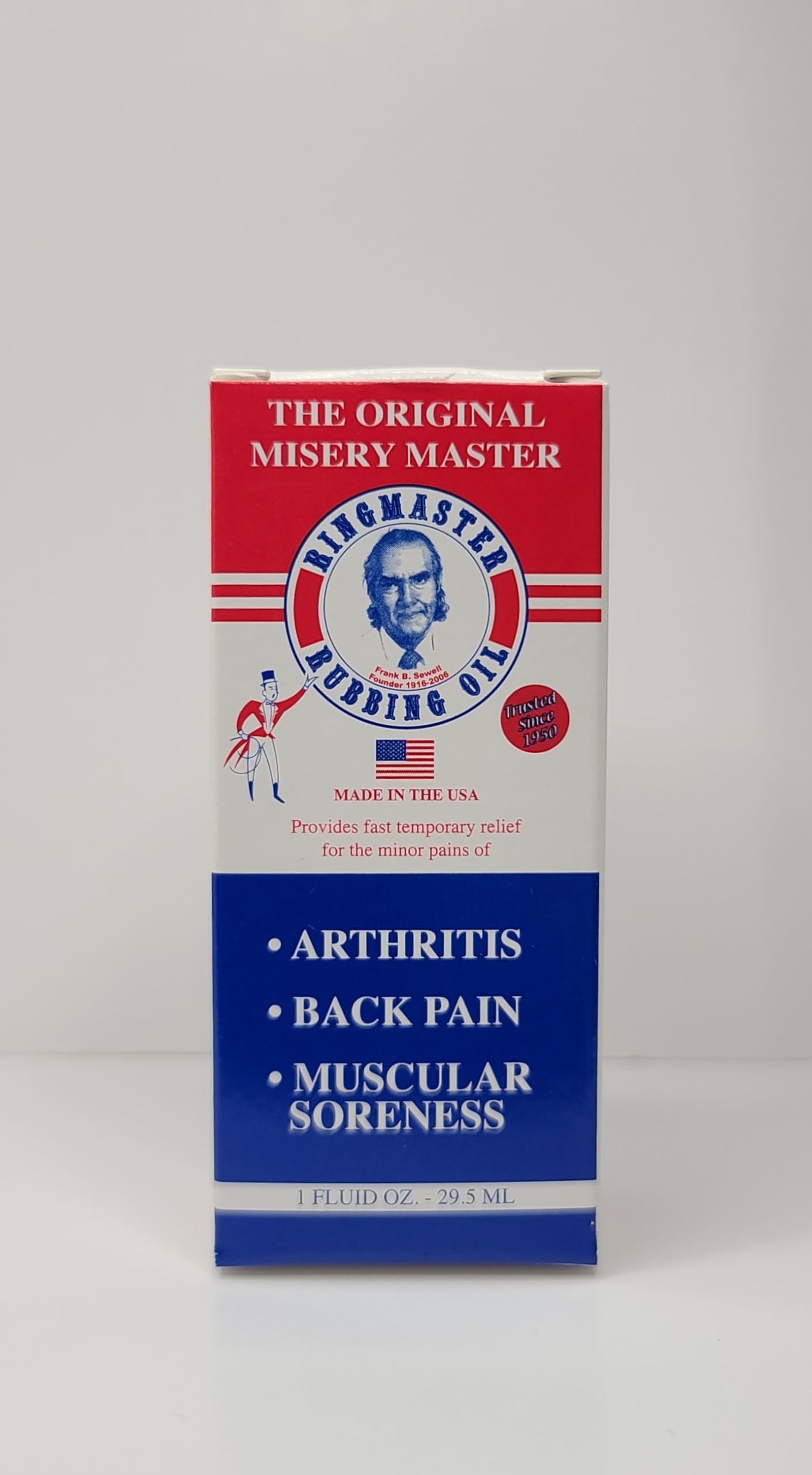 Ringmaster Rubbing Oil Pain Relief Since 1950 Made in USA for Arthritis, Rheumatism, Muscular Joint Soreness (1 oz) Ringmaster Rubbing Oil Au supplements