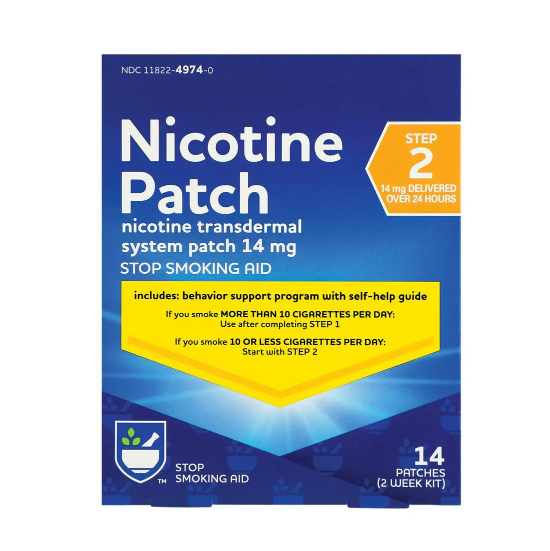 Rite Aid Nicotine Transdermal System Patch, Step 2, 14mg - 14 ct, Nicotine Rite Aid Au supplements