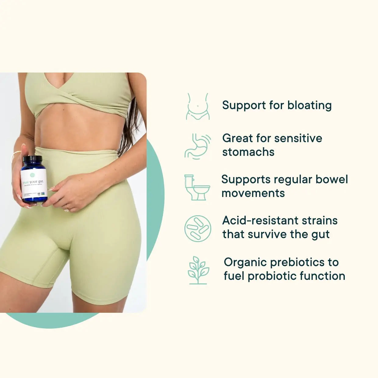 Ora Organic Probiotics with Prebiotics for Digestive Health 16 Billion CFU - Trust Your Gut - Strains - Acidophilus Lactobacillus Breve Bifidum Lactis Ora Organic Au supplements