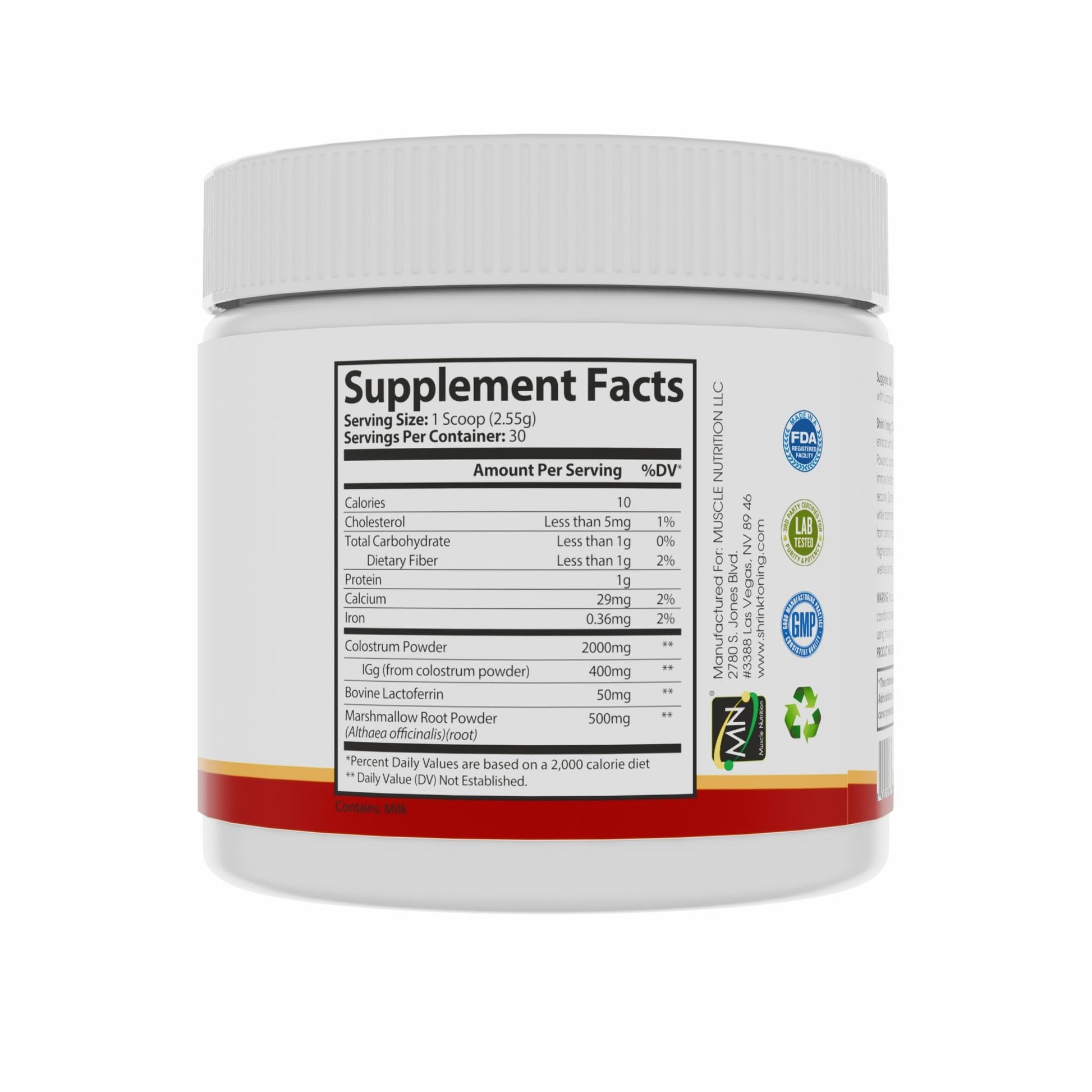 Shrink Colostrum Powder 2.7 oz – Natural Bovine Colostrum Supplement for Overall Health shrink Au supplements