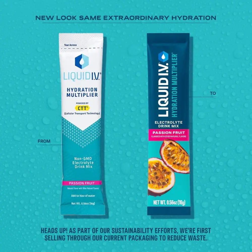 Liquid I.V.® Hydration Multiplier - Passion Fruit | Electrolyte Powder Drink Mix | 3 Pack (48 Servings) Liquid I.V. Au supplements
