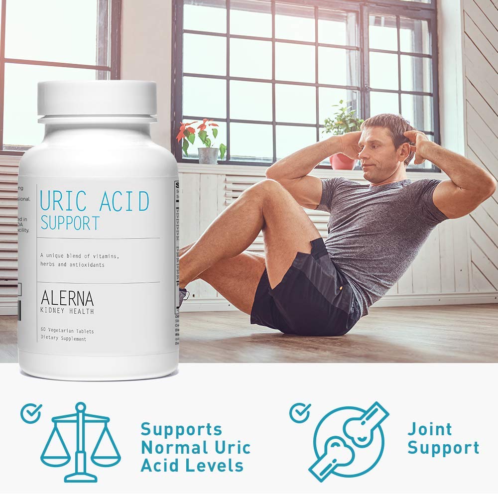 Alerna Kidney Health Uric Acid Support Supplement – Tart Cherry, Celery Seed, Turmeric, Quercetin – 60 Vegetarian Tablets (Pack of 3) Alerna Kidney Health Au supplements