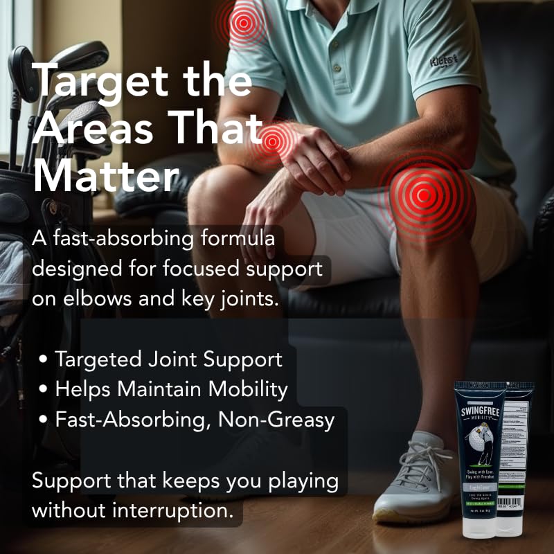 EagleEase – Targeted Joint Support Cream for Golfers & Athletes | Helps Support Elbows & Mobility During & After Play | Fast-Absorbing – 3 oz SwingFree Mobility Au supplements