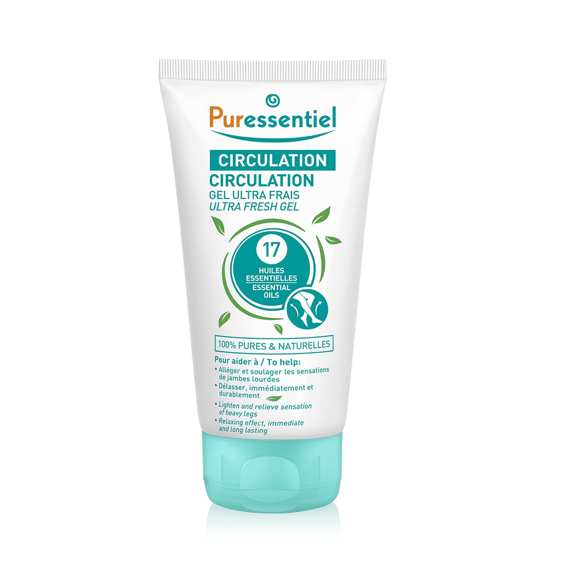 Puressentiel Soothing Gel for Tired Feet, Ankles, Legs - Aromatherapy Lotion with 17 Essential Oils for Body and Skin - Instant, Lasting Relief and Circulation - Natural and Alcohol Free - 4.22 oz Puressentiel Au supplements