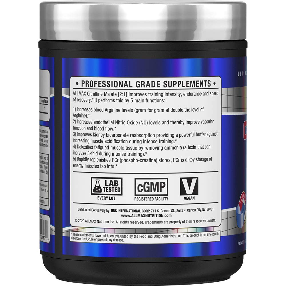 ALLMAX Essentials CITRULLINE MALATE 2:1 - 300 g Powder - Improves Endurance ALLMAX Nutrition Au supplements