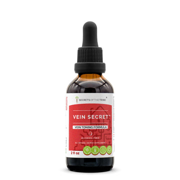 Secrets of the Tribe - Vein Secret, Vein Tonnig Formula, Herbal Supplement Blend Drops Alcohol-Free Liquid Extract (2 fl oz) Secrets of the Tribe Au supplements