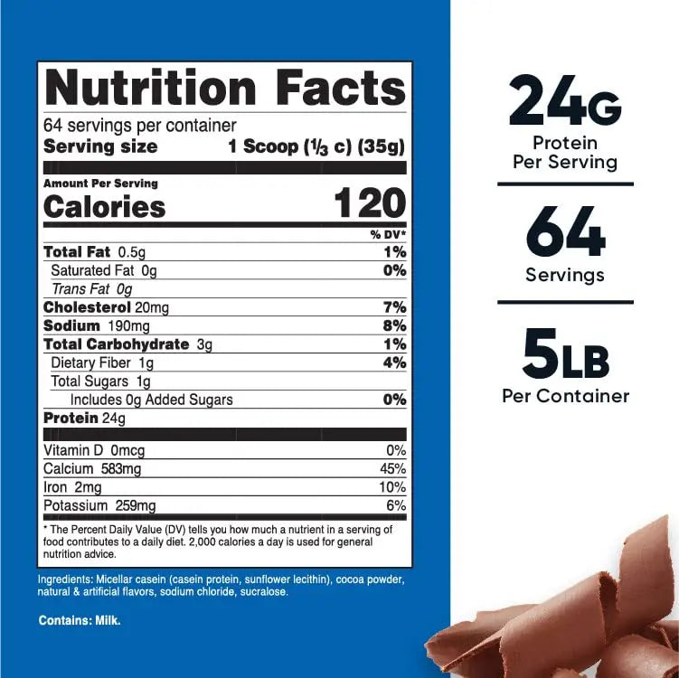 Nutricost Casein Protein Powder 5lb Chocolate - Micellar Casein, Gluten Free, Non-GMO Nutricost Au supplements