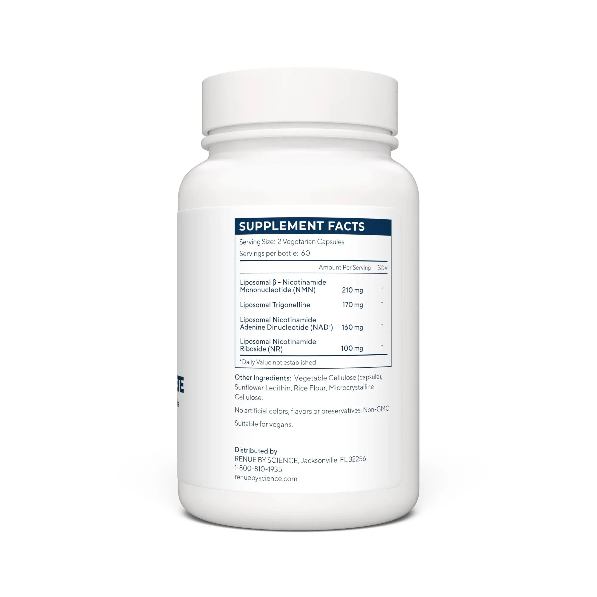 RENUE by SCIENCE NAD+ Complete | 120 Liposomal NAD Supplement Capsules with NMN, NR & Trigonelline - 210mg NMN & 160mg NAD per Serving | Bioavailable Formula for Increased Absorption | Made in the USA Renue By Science Au supplements