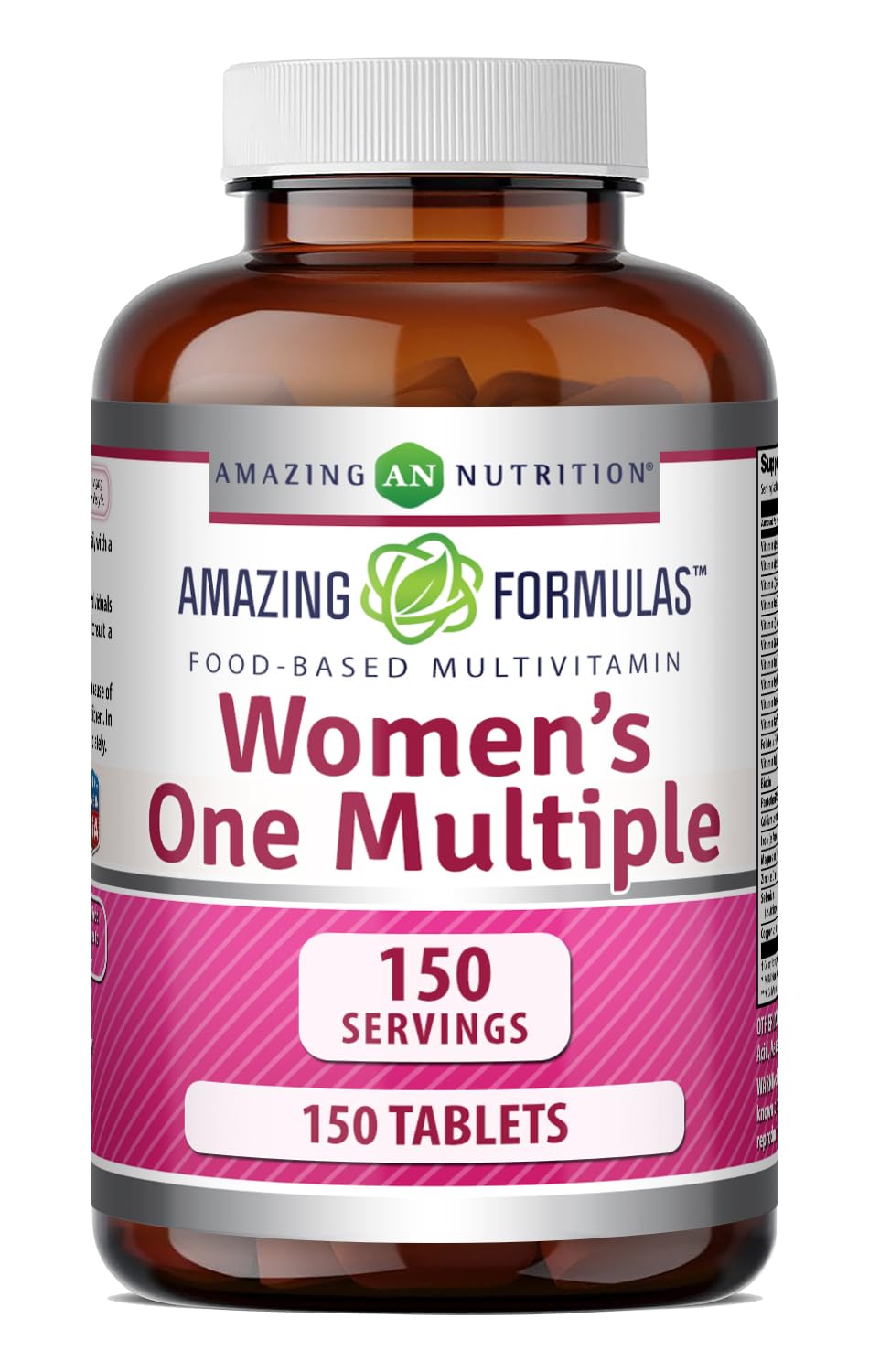 Amazing Formulas Women's One Multivitamin | Food Based | 150 Tablets, 5 Month Supply | Complete Blend of 40 Vitamins, Minerals & Probiotics Supplements | Non-GMO | Gluten-Free | Made in USA Amazing Nutrition Au supplements