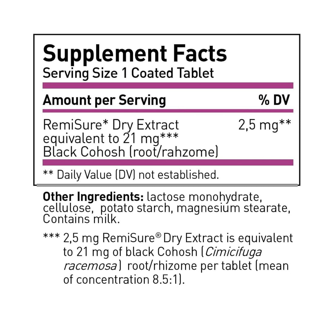 Remifemin Menopause Symptoms Relief - Clinically Proven Ingredients - Menopause Supplements - Black Cohosh - Estrogen-Free - Made in Germany - 60 Tablets Remifemin Au supplements