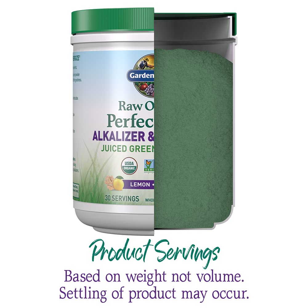 Garden of Life Raw Organic Perfect Food Alkalizer and Detoxifier, Lemon Ginger Flavored Superfood Powder Supplement, 30 Servings Garden of Life Au supplements