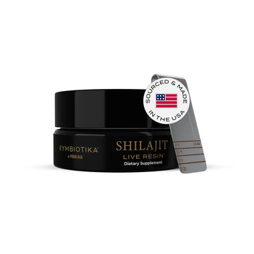 CYMBIOTIKA Pure Himalayan Shilajit Resin 500mg - 84+ Trace Minerals, High Potency with Elemental Gold & Fulvic Acid - for Energy, Focus, Immune & Digestive Support - Authentic Shilajit Resin CYMBIOTIKA Au supplements