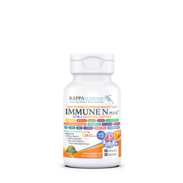 (60 Capsules), NAC 600mg, Quercetin 1,000mg, Vitamin C 500mg, Zinc 50mg, Vitamin D3 5,000iu, Selenium, Copper, Acerola, Ginger, Rutin, Citrus Bioflavonoids, Rose Hips, Echinacea, Immune N Plus 15 in 1 KAPPA NUTRITION Au supplements