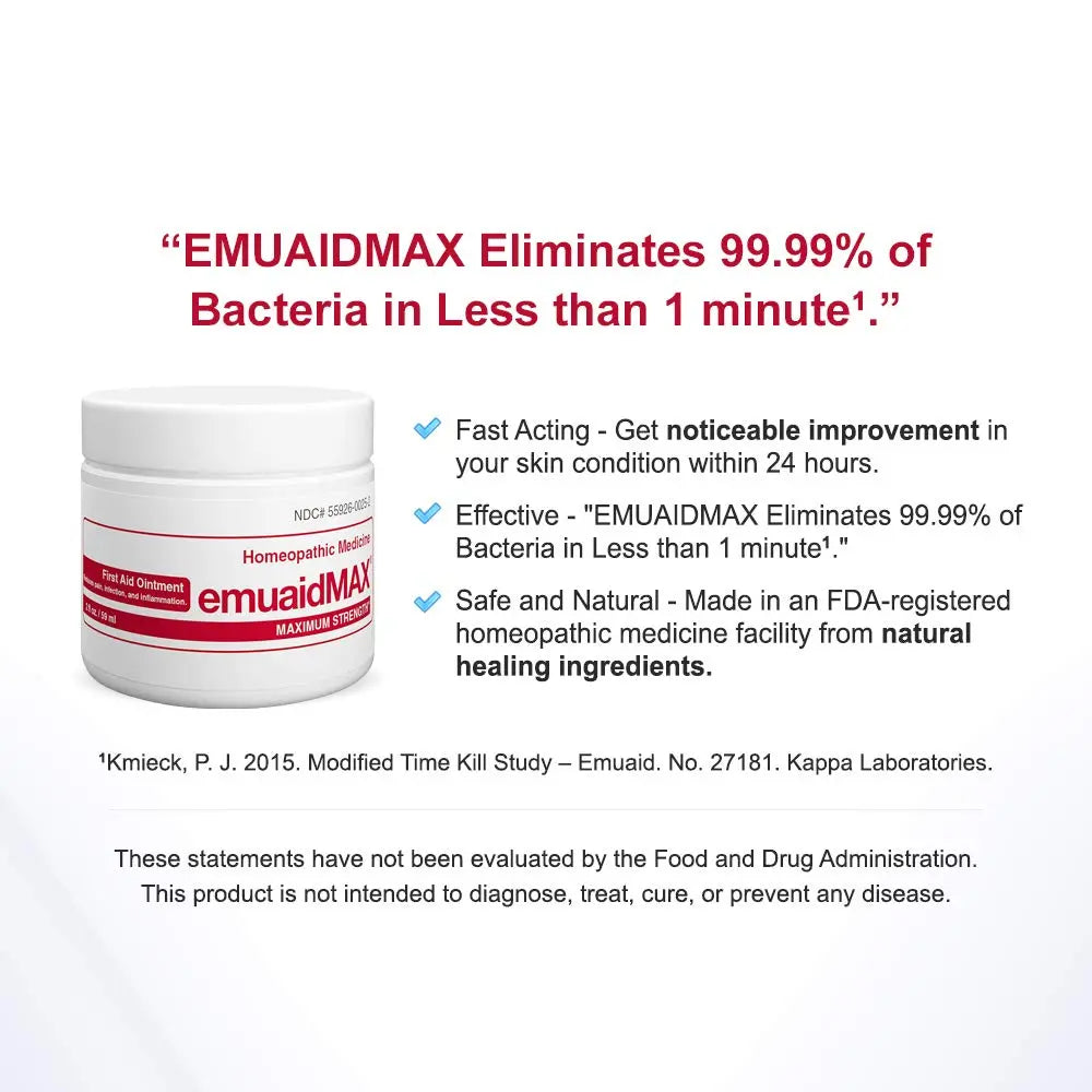 emuaid EMUAIDMAX Ointment 2oz - Eczema Cream. Maximum Strength Treatment emuaid Au supplements
