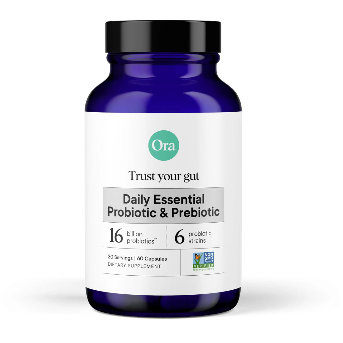 Ora Organic Probiotics with Prebiotics for Digestive Health 16 Billion CFU - Trust Your Gut - Strains - Acidophilus Lactobacillus Breve Bifidum Lactis Ora Organic Au supplements
