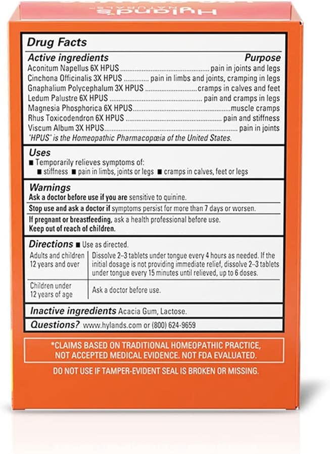 Bundle of Hyland's Leg Cramps Tablets, 100 Count and Leg Cramps PM Nighttime Formula, Natural Relief of Calf, Foot and Leg Cramps, 50 Count Hyland's Au supplements