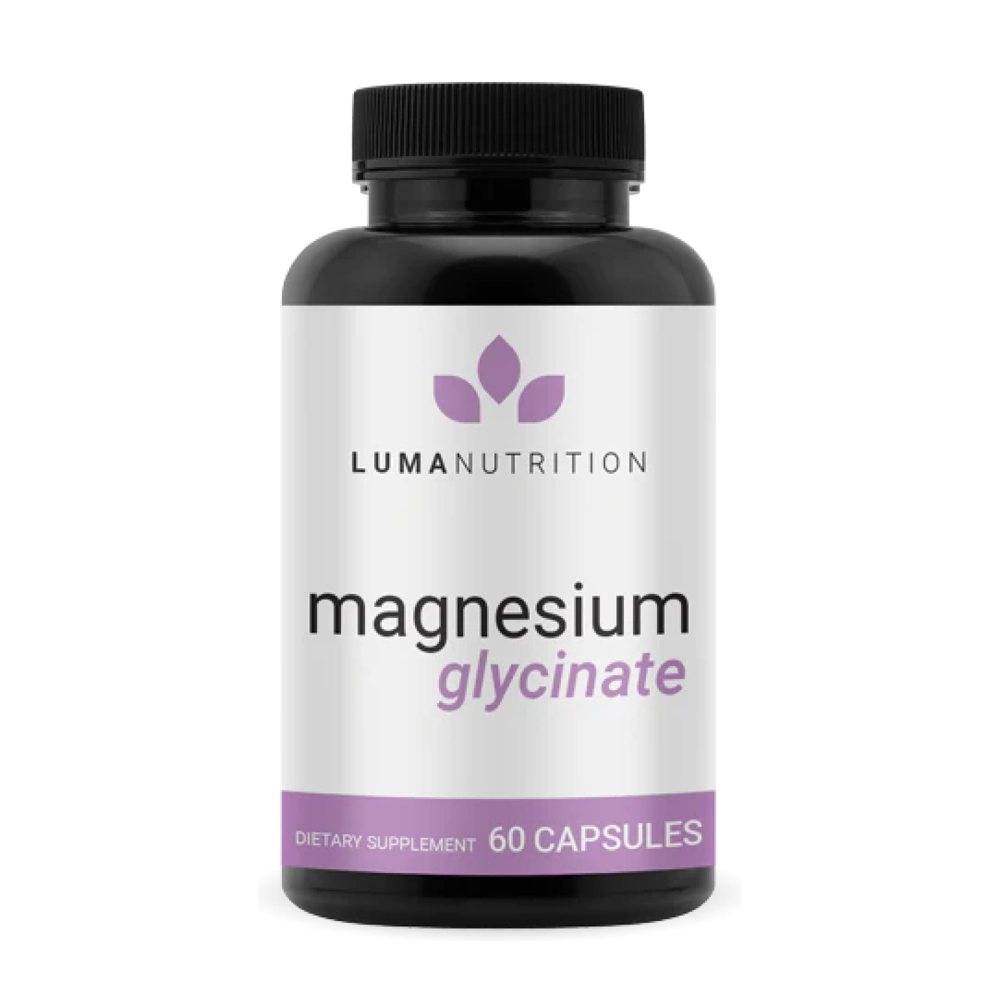 Luma Nutrition Magnesium Glycinate 1000mg - Support Stress, Sleep, Nerve & Muscle Health - 500mg Pure Magnesium Supplement Capsules