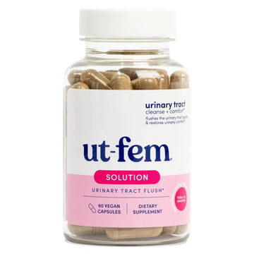 UT-Fem Solution - Fast-Acting Urinary Tract Flush for Women, Proactive UTI Support, Promotes Cleansing & Comfort, Clinical-Strength D-Mannose, Cranberry, and Natural Ingredients - 60 Vegan Capsules UT-Fem Au supplements