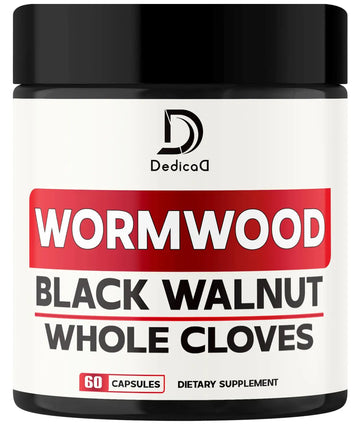 DEDICAD 12in1 Wormwood Capsules Black Walnut Cloves, Ginger, Turmeric Curcumin & Black Pepper - Immune System - 60 Capsules DEDICAD Au supplements