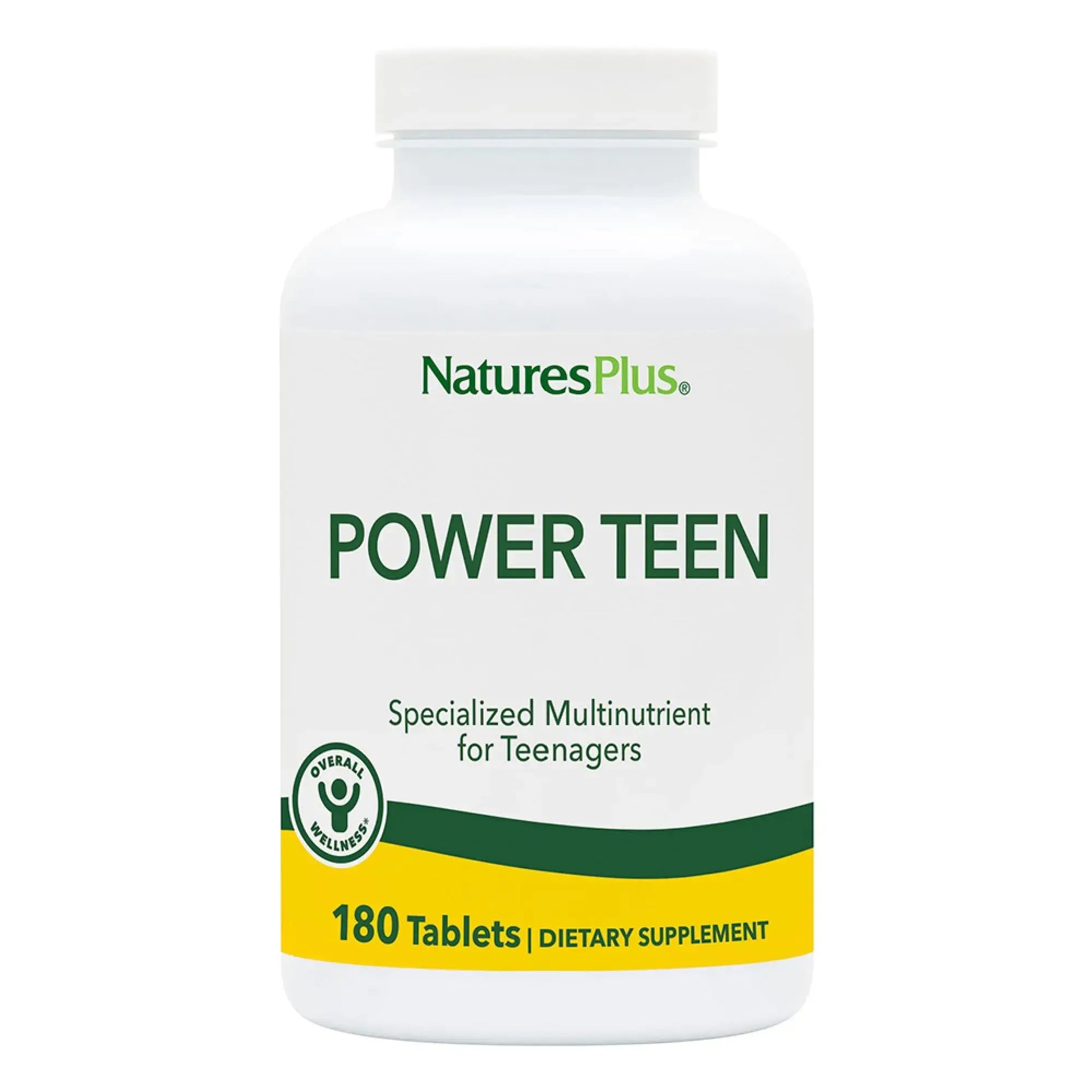 NaturesPlus Source of Life Power Teen - 180 Vegetarian Tablets - Teen Multivitamin with Minerals & Whole Foods for Mental Focus NaturesPlus Au supplements