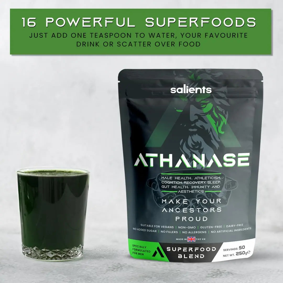 SALIENTS® ATHANASE® | Men's Super Greens Powder | Superfood Powder Blend Salients Au supplements