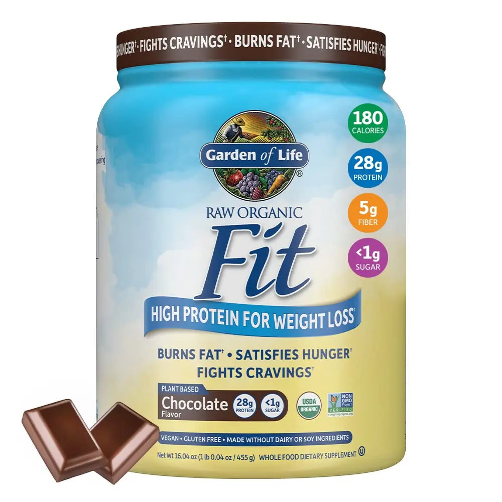 Garden of Life Raw Organic Fit Vegan Protein Powder Chocolate, 28g Plant Based Protein Garden of Life Au supplements
