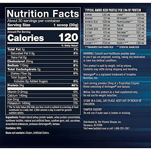 BODYTECH Whey Tech Pro24 Powder Vanilla Ice Cream (2 lbs/30 Servings) BODYTECH Au supplements