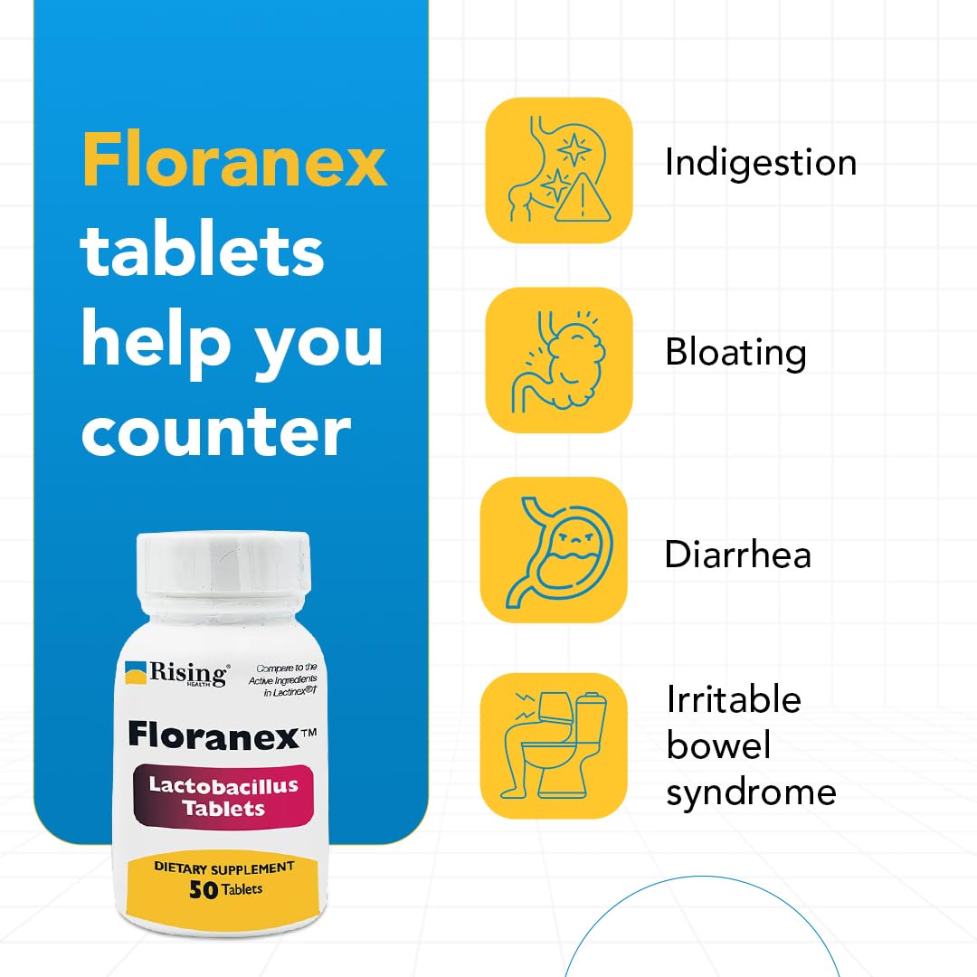 Rising Health - Floranex Tablets - Lactobacillus Probiotic Dietary Supplements - 50 Tablets Rising Au supplements