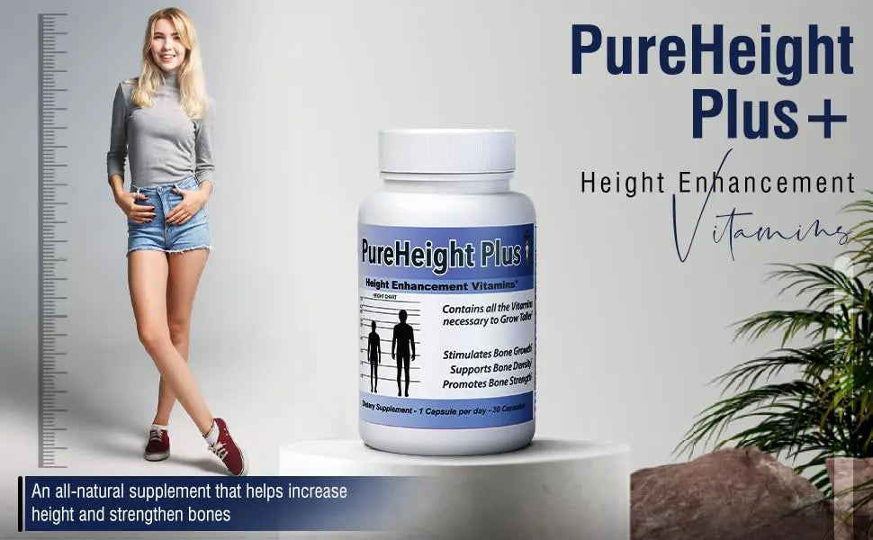 Height Growth Vitamins Grow Taller - Increase Bone Strength Bone Density Bone Growth PURE BIOTECHNOLOGIES Au supplements