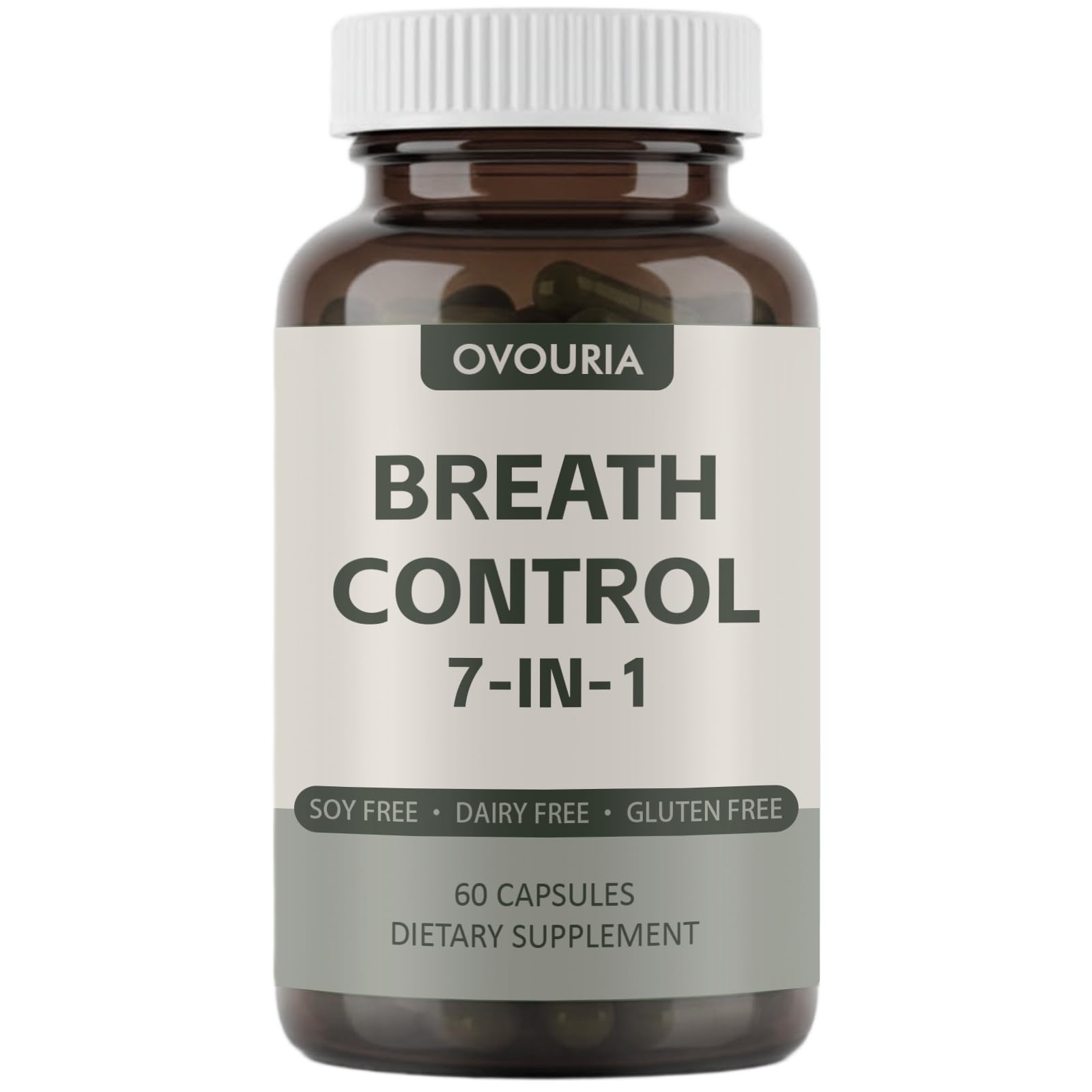 TANSPRESSO ovouria Breath & Gut Balance Capsules - 7-in-1 Formula with Probiotics, Zinc Gluconate & Magnesium Citrate for Fresh Breath, Chronic Halitosis Relief & Digestive Wellness, 60 Count(1pc) TANSPRESSO Au supplements
