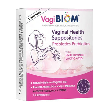 VagiBiom Probioitc Suppository Convenient Travel Pack with 2 Suppositories VagiBiom Au supplements