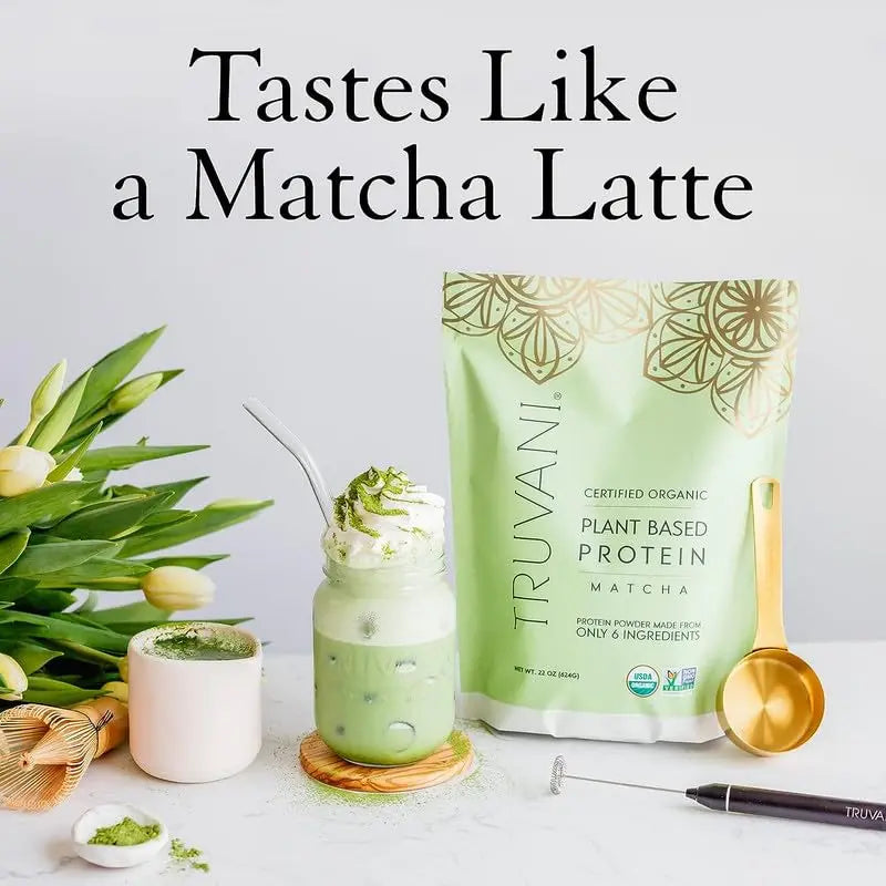 Truvani Organic Vegan Protein Powder Matcha - 20g of Plant Based, Organic Protein Truvani Au supplements