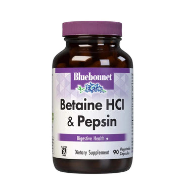 BlueBonnet Betaine HCI Plus Pepsin Vegetarian Capsules, 90 Count BlueBonnet Au supplements