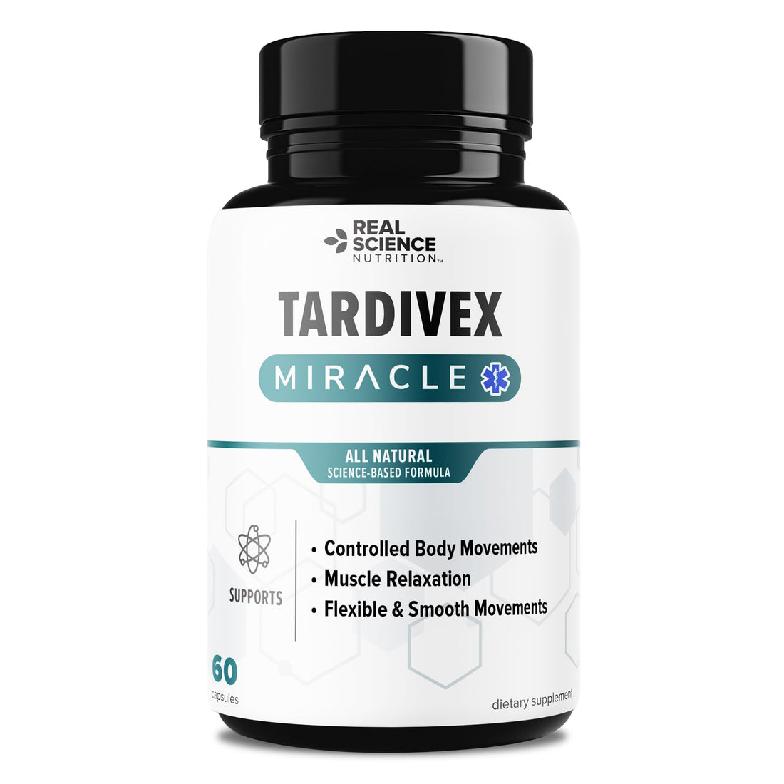 Real Science Tardivex All Natural Nerve Support Supplement for Neurological Balance - Includes Vinitrox, GABA & Essential Vitamins for Controlled Movement & Coordination - Made in USA, 60 Caps Real Science Nutrition Au supplements