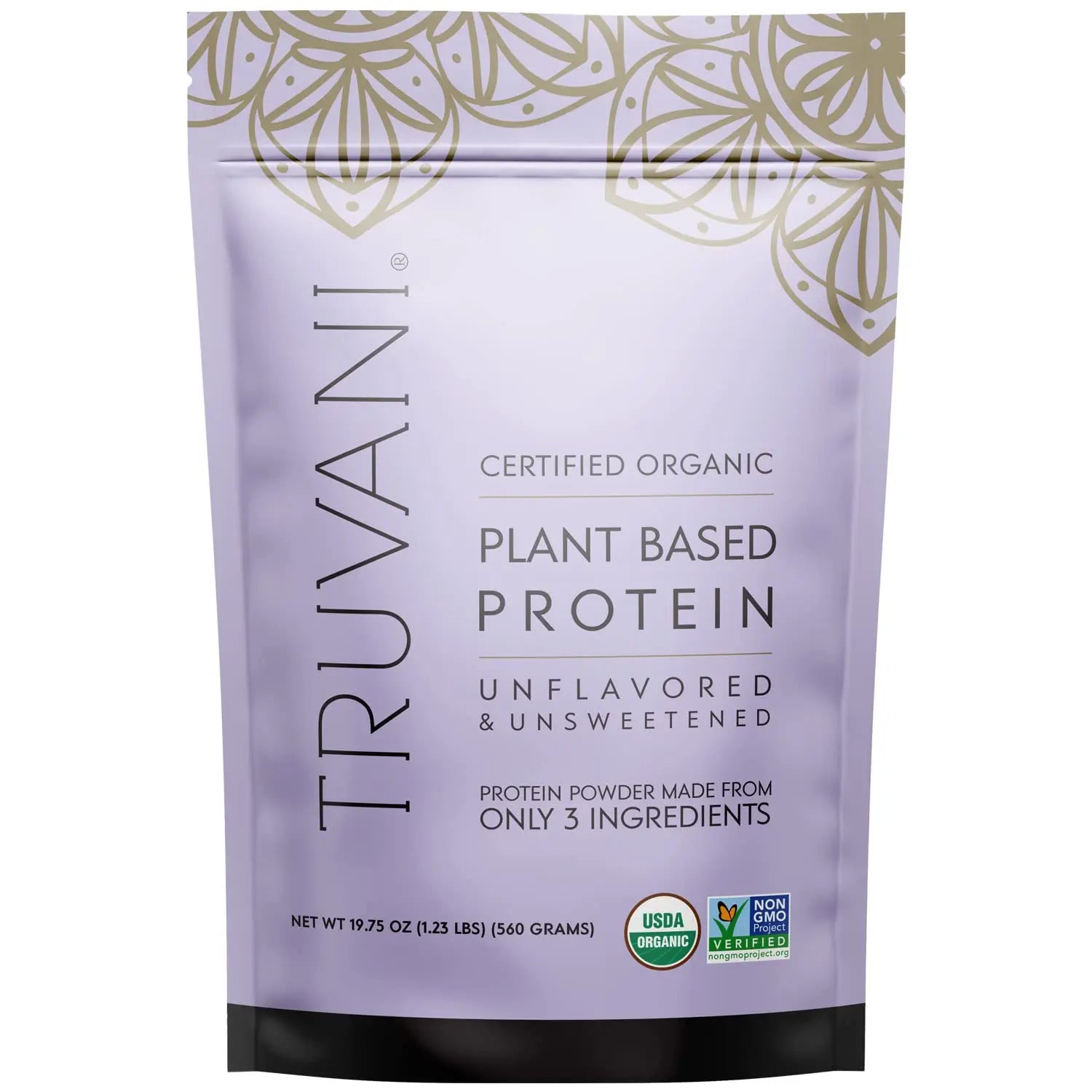 Truvani Organic Vegan Protein Powder Unflavored - 20g of Plant Based Protein, Organic Truvani Au supplements