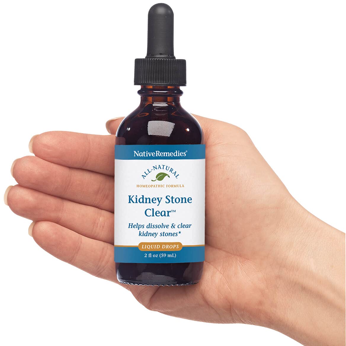Native Remedies Kidney Stone Clear - Natural Homeopathic Formula Temporarily Helps Dissolve and Clear Kidney Stones - Relieves Pain, Nausea and Vomiting - 59 mL Native Remedies Au supplements