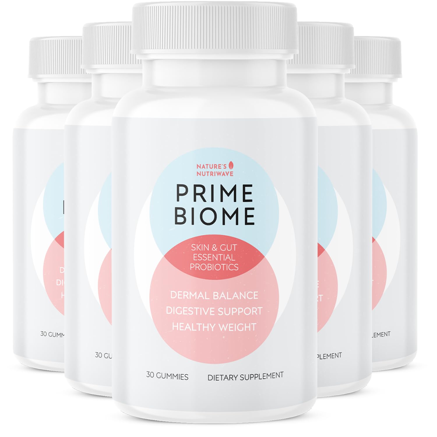 Nature’s NutriWave PrimeBiome Probiotic Gummies – Plant-Based Blend with Inulin, Lion’s Mane, Ginger & More– Non-GMO, No Stimulants, GMP Certified – 30 Gummies, 6 Month Supply Nature’s NutriWave Au supplements
