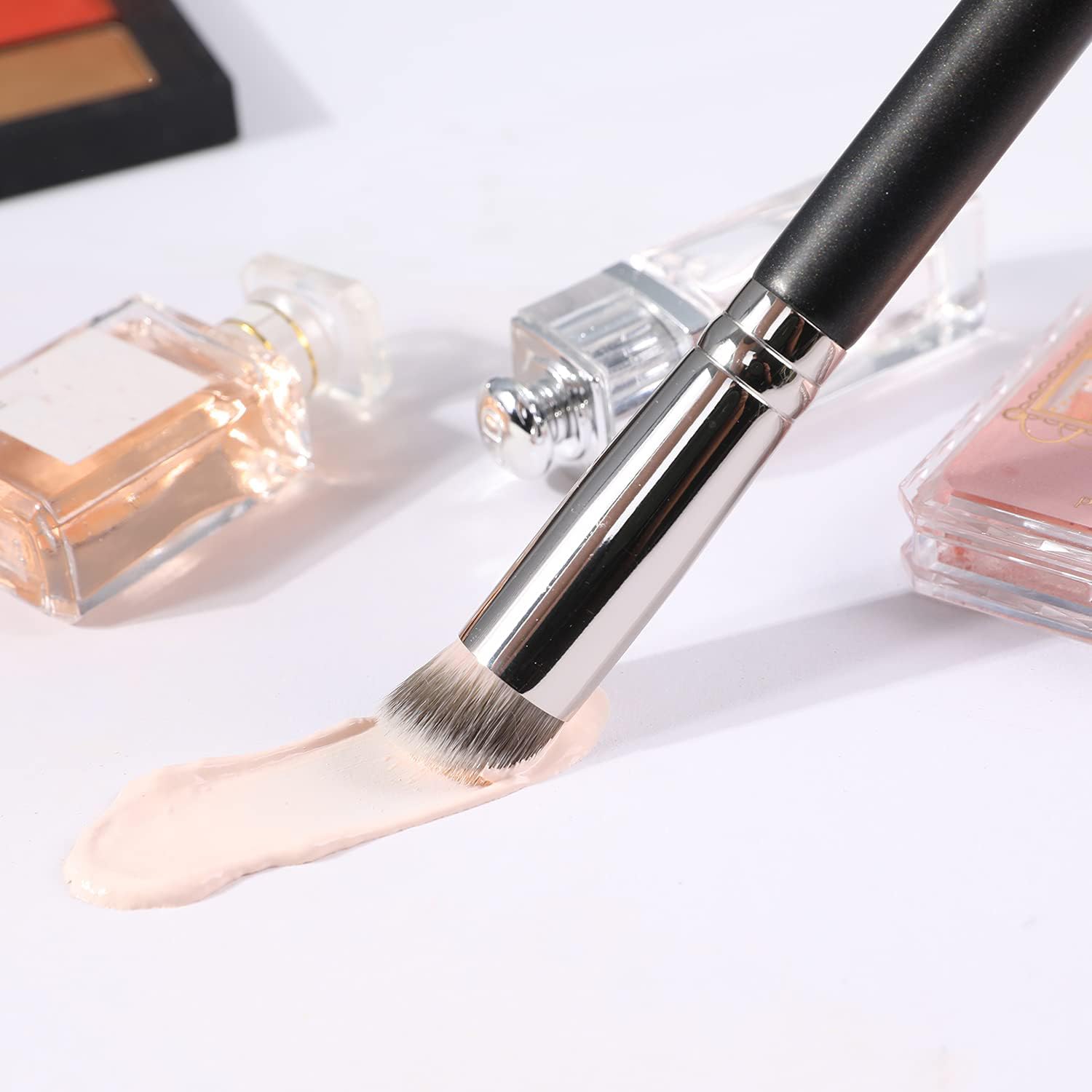 ENERGY Concealer Brush Under Eye Mini Angled Flat Top Kabuki Nose Contour Brush for Concealing Blending Setting Buffing with Powder Liquid Cream Cosmetic Pro Small Makeup Foundation brushes 270 ENERGY Au supplements
