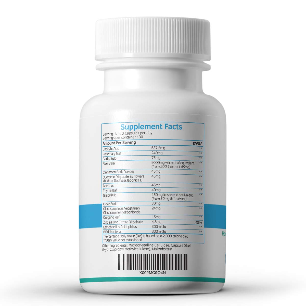 CanDefence - Candida Cleanse Ultimate Extra Strength All-in-ONE Formulation with Caprylic Acid, Probiotics and a synergistic Balance of 11 Different Botanicals - 90 Capsules swiss bioenergetics Au supplements