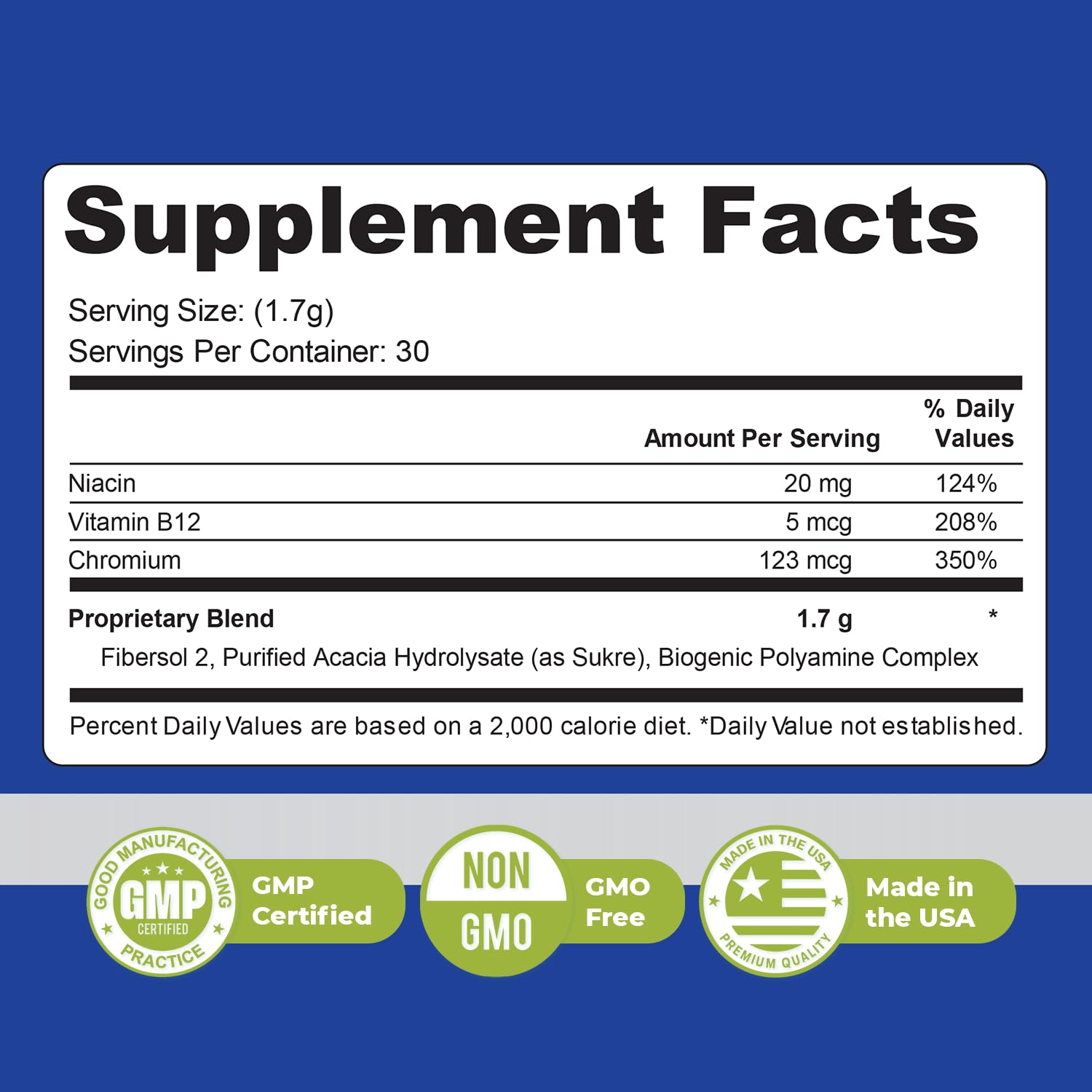 Nature’s NutriWave UltraFasting Complex Powder – Natural Supplement with Niacin, Vitamin B12 & Chromium – Made in the USA,Non-GMO, Easy-to-Use, 1 Month Supply, 1.79oz, 51g Nature’s NutriWave Au supplements